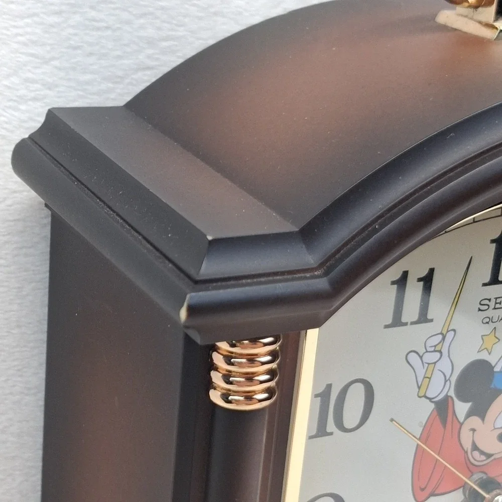 Vintage Seiko QFD211B Disney Mickey Mouse Sorcerer Musical Alarm Clock Tested